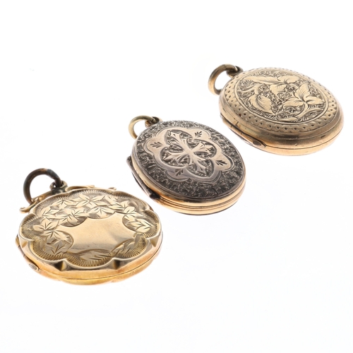 Antique Gold Back & Front Locket Pendant Collection