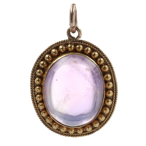 Antique Gold Amethyst Pendant