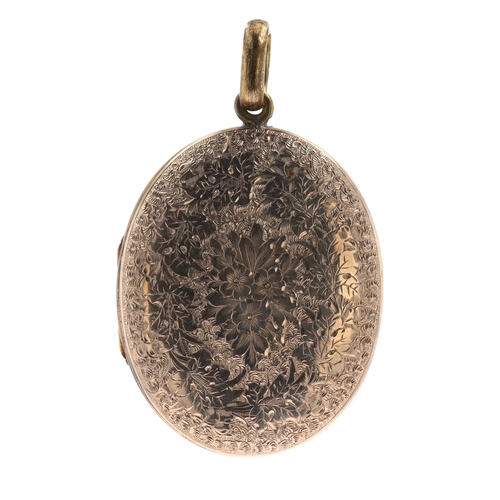 Antique Gold Front and Back Locket Pendant
