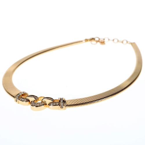 Christian Dior Gold Tone Collar Necklace