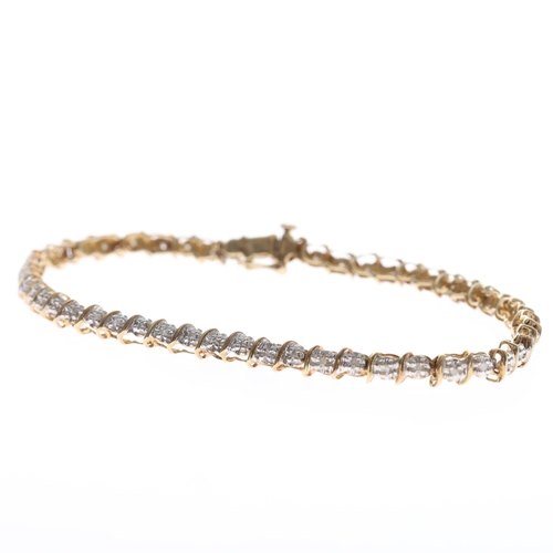 9ct Gold Diamond Tennis Bracelet