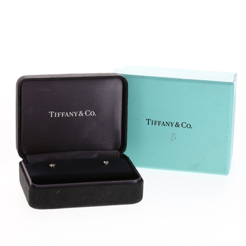 Tiffany & Co., Platinum Diamond Stud Earrings