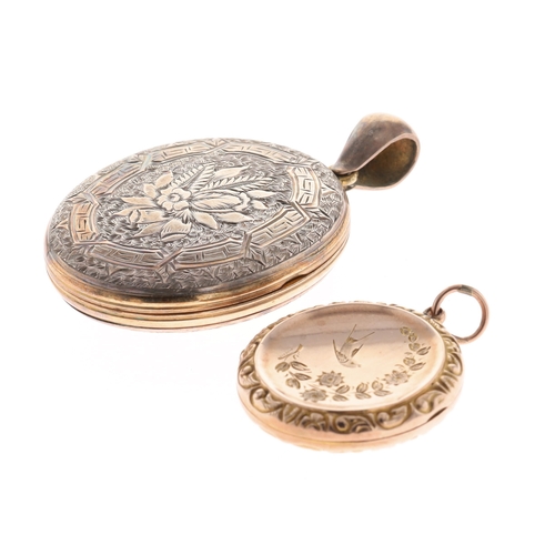 Victorian 9ct Back and Front Locket Pendants