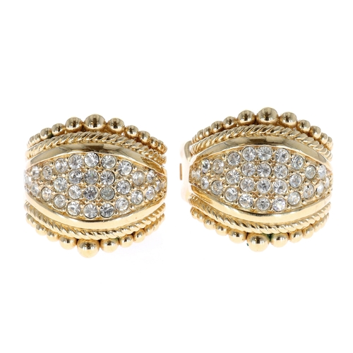 Christian Dior Gold Tone Clip On Earrings