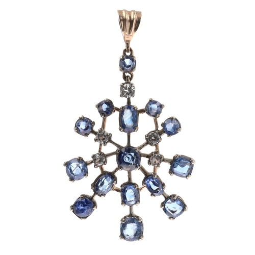 Sapphire Yellow Metal Pendant