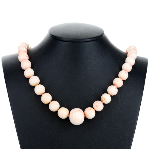 Rolled Gold Clasp Individually Knotted, Graduated Red Vein Jasper Necklace