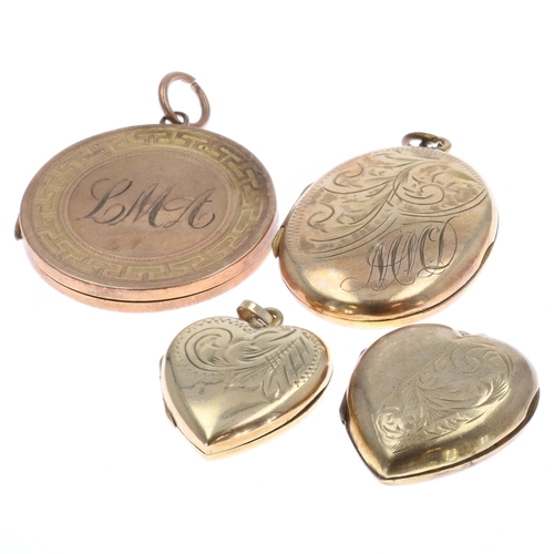 Gold Back & Front Locket Pendant Collection
