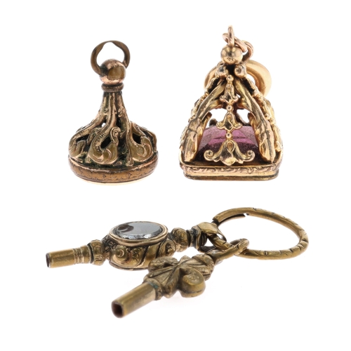 Antique Gold Cased Fobs