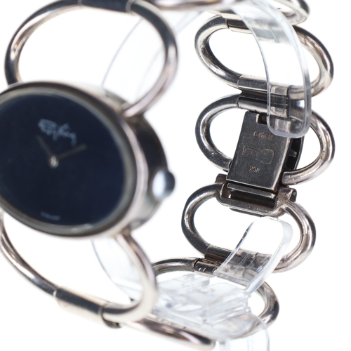 20 - Roy King - .925 Silver Oval Dial Hand Wind Dress Watch