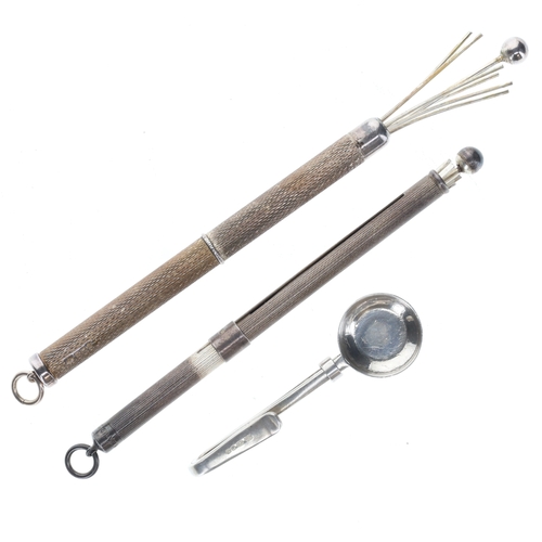 60 - Vintage Sterling Silver Swizzle Sticks and Napkin Clip Collection, 23g