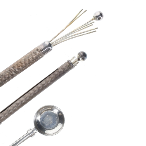 60 - Vintage Sterling Silver Swizzle Sticks and Napkin Clip Collection, 23g