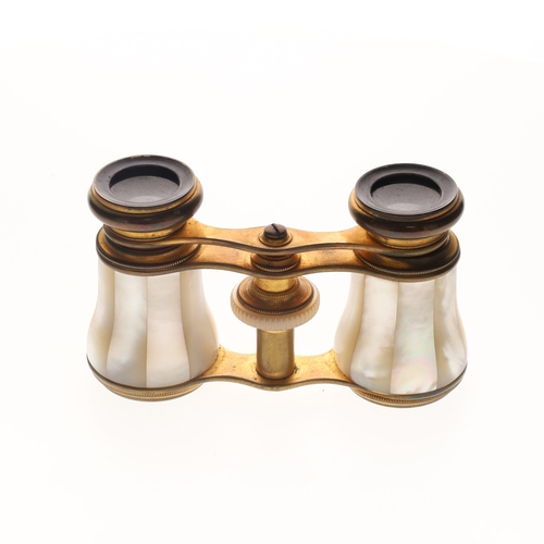 142 - Antique White Mother of Pearl Opera Glasses with Original Case
