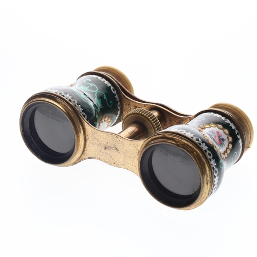 111 - Antique Hand Painted Opera Glasses