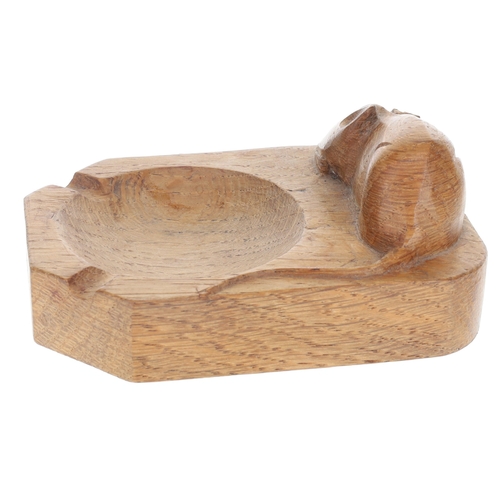 178 - Robert Mouseman Thompson Carved Oak Ashtray