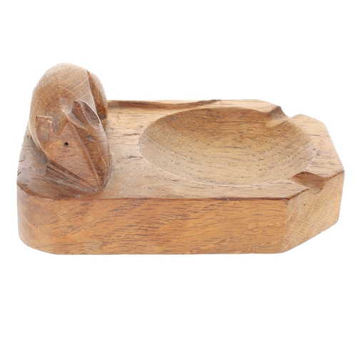 178 - Robert Mouseman Thompson Carved Oak Ashtray