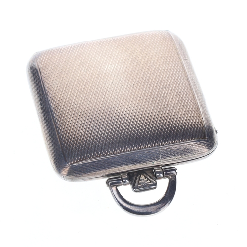 47 - Vintage .925 Sterling Silver Hand Wind Travel Purse Clock