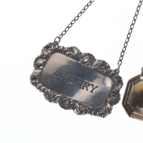 59 - .925 Sterling Silver Toothpick, Swizzle Stick & Decanter Labels Collection, 33g.