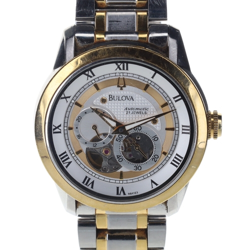 2 - Bulova - Classic Skeleton Dial Two Tone Steel Automatic Watch, ref. C9601040