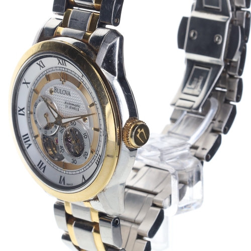 2 - Bulova - Classic Skeleton Dial Two Tone Steel Automatic Watch, ref. C9601040