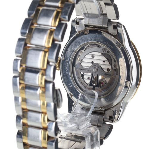 2 - Bulova - Classic Skeleton Dial Two Tone Steel Automatic Watch, ref. C9601040