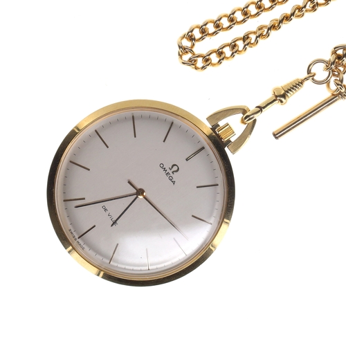 46 - Omega - De Ville Gold Tone Hand Wind Pocket Watch, ref 131.1746