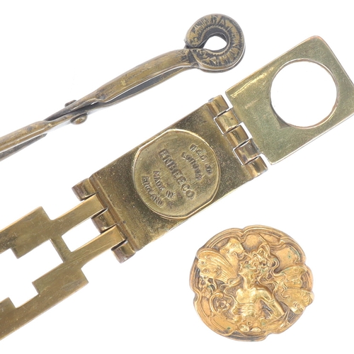 151 - Ladies Vanity Item Collection including Paste Buckles, Large Ornate Button