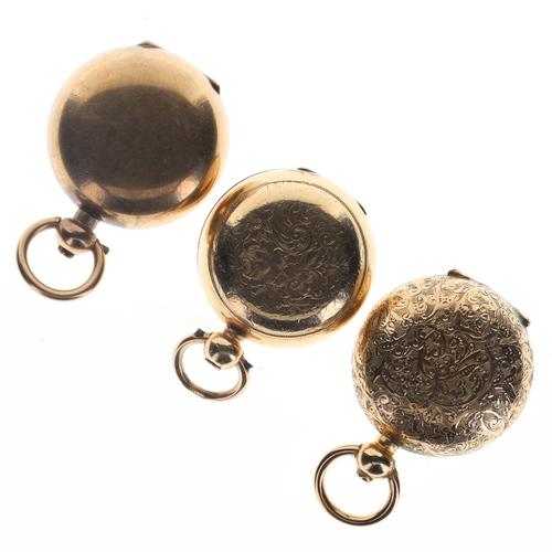 164 - Gold Plated Coin Case Trio incl. Dennison