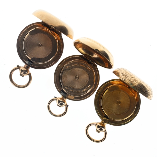 164 - Gold Plated Coin Case Trio incl. Dennison