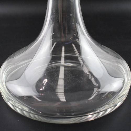 93 - Sterling Silver .925 Banded Glass Decanter, 1715g.