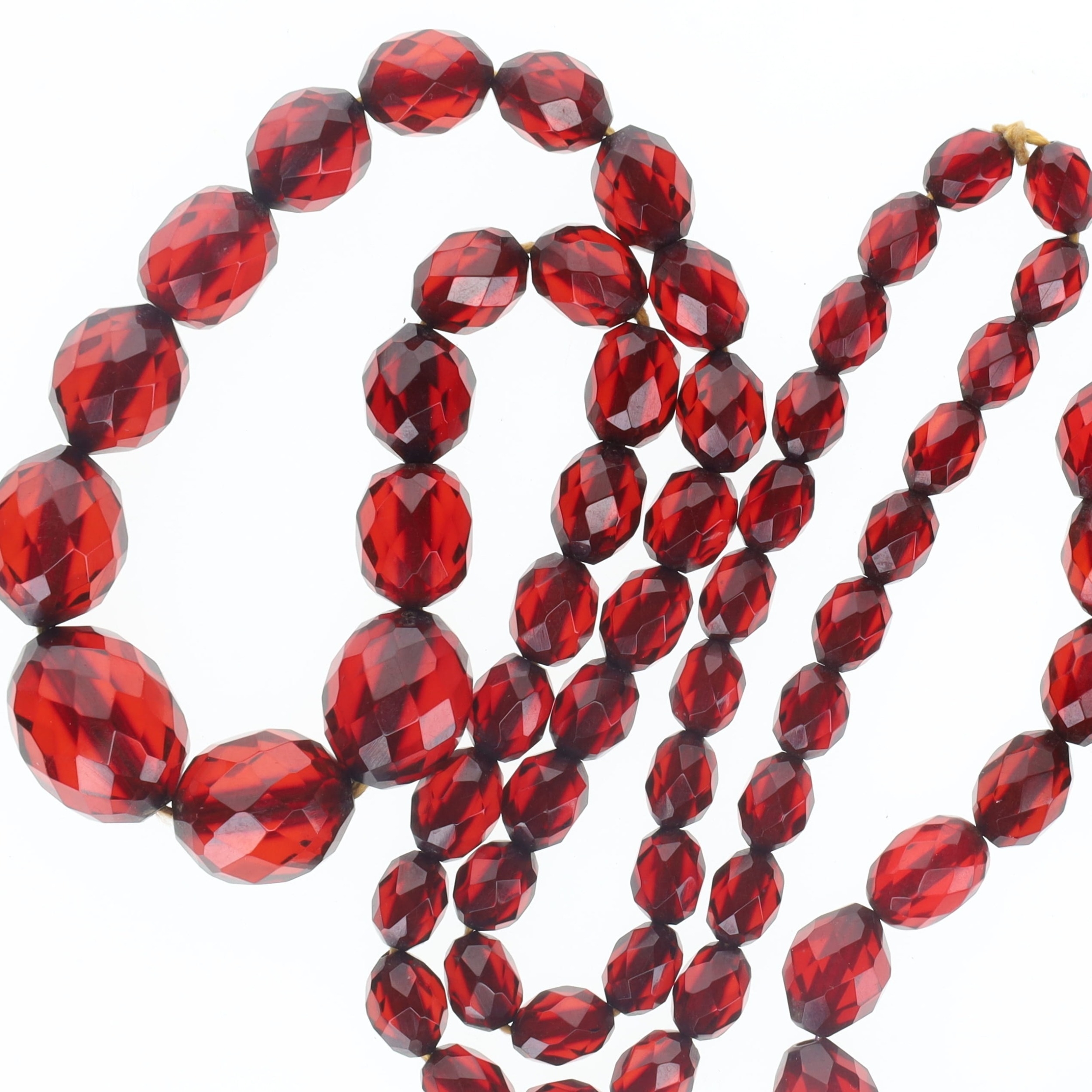 Prystal Cherry Bakelite Necklace Pair incl. Silver Clasp