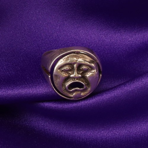 Man In The Moon Silver Spinner Ring, 5.4g