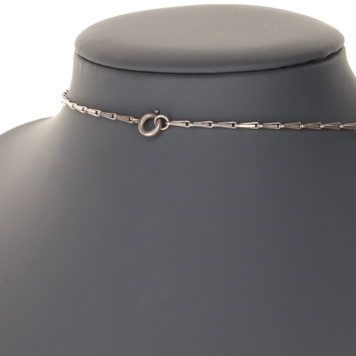 30 - Citrine Silver Floral Pendant Necklace, 16.6g