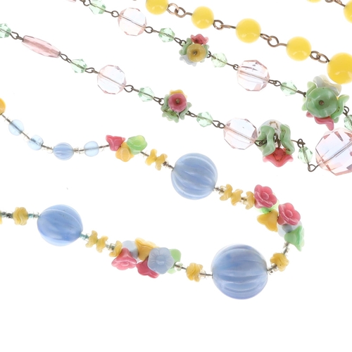 4 - Kitsch Necklace Collection incl. Uranium Glass