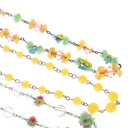 4 - Kitsch Necklace Collection incl. Uranium Glass