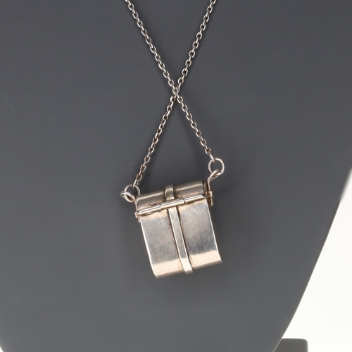 40 - Silver Novelty Satchel Keepsake Pendant Necklace, 10g