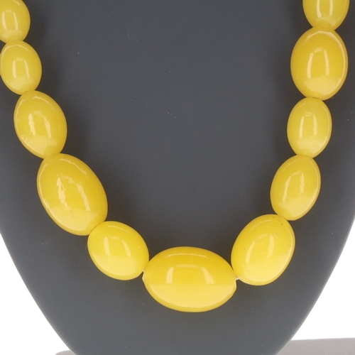 6 - Antique Uranium Glass Necklace Collection incl. Faceted, Graduated