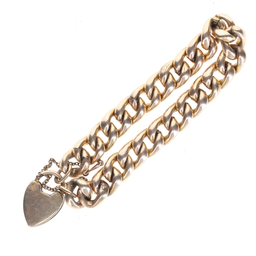135 - Rolled Gold Curb Link Gate Bracelet