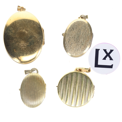 179 - Rolled Gold Locket Pendant Collection incl. Mid Century, K&L
