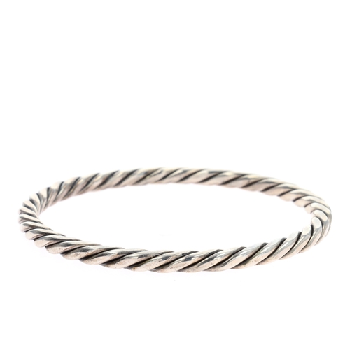 221 - Danish Sterling Silver Bangle, 32.7g