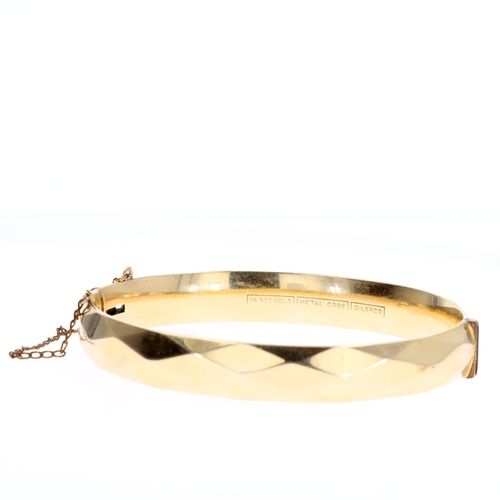 85 - 9ct Rolled Gold Bangle with Harlequin Design