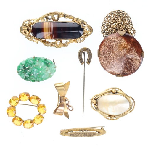 127 - Antique Jewellery Collection incl. Victorian, Gemstone, Rolled Gold