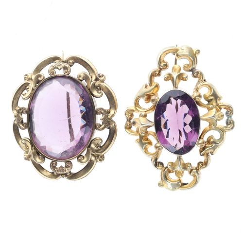 328 - Antique Paste Rolled Gold Brooch Collection