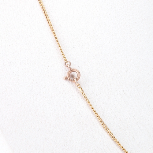 38 - Antique Uranium Glass Chain Necklace, 14g