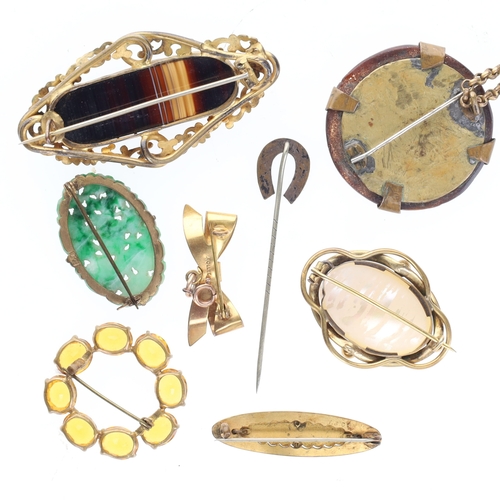 127 - Antique Jewellery Collection incl. Victorian, Gemstone, Rolled Gold