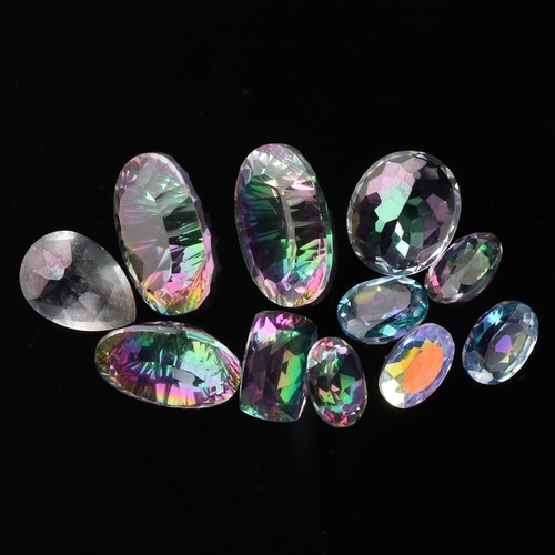 246 - Mystic Vari-cut Gemstone Collection incl. Quartz, Topaz, Coated