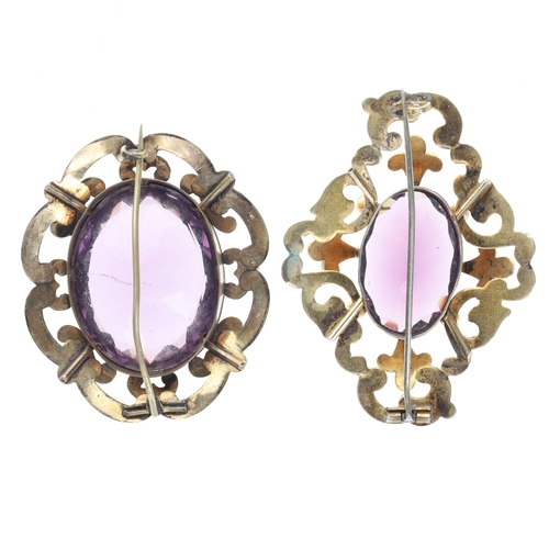 328 - Antique Paste Rolled Gold Brooch Collection