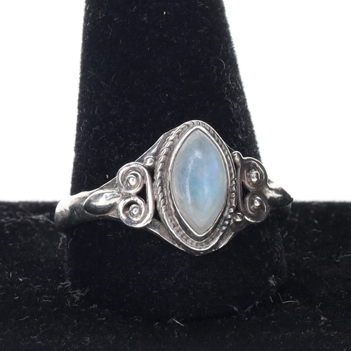 76 - Sterling Silver Gemstone Ring Collection incl. Moonstone, Amethyst, Rose Quartz, 19g
