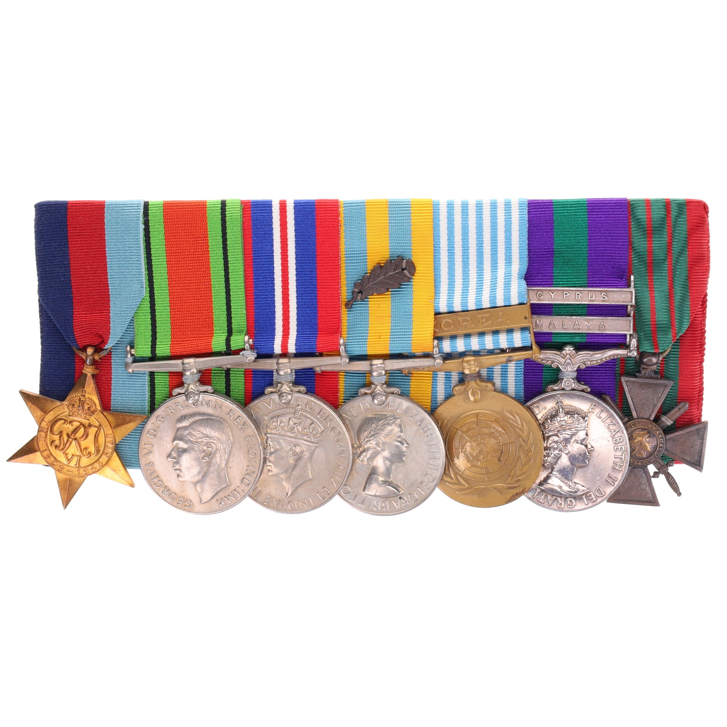 WW2, ERII Korea, GSM Cyprus, Malaya & French Croix De Guerre Medal ...