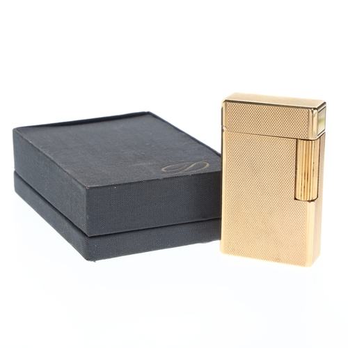 62 - S.T Dupont - Gold Plated Pocket Lighter, Boxed