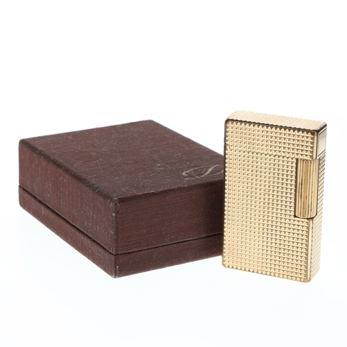 63 - S.T Dupont - Gold Plated Pocket Lighter, Boxed